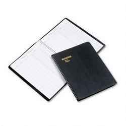 At-A-Glance Wirebound Visitor Register Book, 60 Pages, 8 1/2 x 11, Black Cover