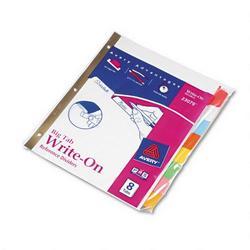 Avery-Dennison Write On™ Index Dividers with Erasable Laminated Multicolor Tabs, 8 Tab Set