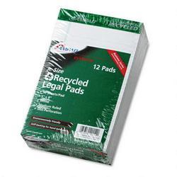 Ampad/Divi Of American Pd & Ppr evidence® recycled perforated 5x8 jr. legal rule pads, margin, white, 50 sheets, dozen