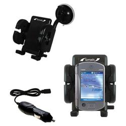 Gomadic i-Mate JASJAR Auto Windshield Holder with Car Charger - Uses TipExchange