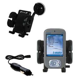 Gomadic i-Mate New Jam Auto Windshield Holder with Car Charger - Uses TipExchange