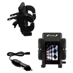Gomadic iRiver Clix Auto Vent Holder with Car Charger - Uses TipExchange