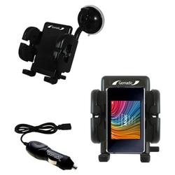 Gomadic iRiver Clix2 U20 Auto Windshield Holder with Car Charger - Uses TipExchange