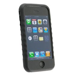 Eforcity 2 in 1 Apple iPhone 1st Gen (NOT for iPhone 3G) Accessory Kit - Flexible Silicone Black Case / Rap (230845)