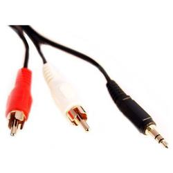 Generic 3.5 mm Mini Stereo to Dual RCA (Red and White) Cable - 25 ft.