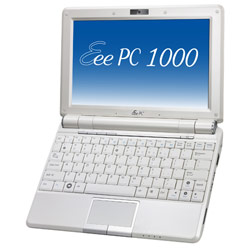ASUS - EEEPC ASUS Eee PC 1000HA 10 Netbook Intel Atom CPU, 1GB, 160GB HDD, 802.11b/g, Webcam, Windows XP Home (Pearl White)