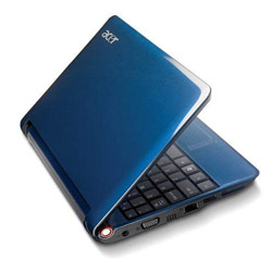 ACER Acer Aspire One AOA150-1382 Netbook, 8.9 WSVGA, Intel Atom N270, 1GB RAM, 160GB HDD, w/ WLAN, Webcam, Linpus Linux Lite Version (Sapphire Blue)