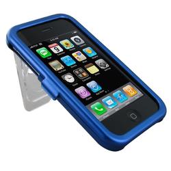 Eforcity Aluminum Case w/ Stand for Apple 3G iPhone, Blue by Eforcity