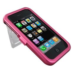 Eforcity Aluminum Case w/ Stand for Apple 3G iPhone, Hot Pink by Eforcity