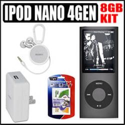 Apple Ipod Nano 8GB Black 4th Generation MP3 Video Player With Accessory Kit