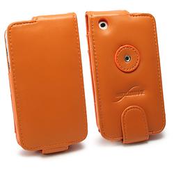 BoxWave Corporation Apple iPhone Designio Leather Case (Sundried Orange (vertical flip cover))