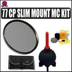 B&W B+W 77mm Circular Polarizer Slim Mount MC Filter Kit for Canon EF 24-105/4 L IS USM