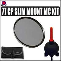 B&W B+W 77mm Circular Polarizer Slim Mount Multi Coated Filter Kit for Canon EF 24-70/2.8L USM