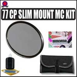 B&W B+W 77mm Circular Polarizer Slim Mount Multicoated Filter Kit for Canon EF-S 17-55/2.8 IS USM