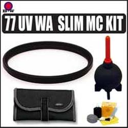 B&W B+W 77mm UV Haze Wide Angle Slim Mount MC Glass Filter Kit for Canon EF 24-105/4 L IS USM