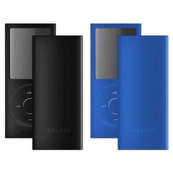 Belkin Simple Silicone Sleeve - 2-pack for iPod nano (4th Gen) - Black/Blue