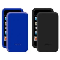 Belkin Simple Silicone Sleeve - 2-pack for iPod touch (2nd Gen) - Black/Blue