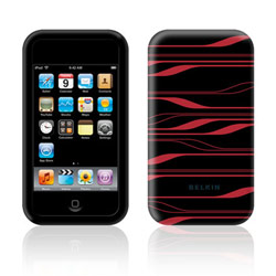 BELKIN COMPONENTS Belkin Sonic Wave Two-Tone Silicone Sleeve for iPod touch (2nd Gen) - Black / Infrared