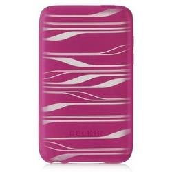 BELKIN COMPONENTS Belkin Sonic Wave Two Tone Sleeve for iPod - Silicon, Leather - Pink, White