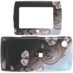 Wireless Emporium, Inc. Black & Teal w/Butterflies Snap-On Protector Case Faceplate for Sidekick 2008