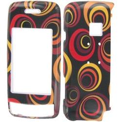 Wireless Emporium, Inc. Black w/Circle Designs Snap-On Protector Case Faceplate for LG Voyager VX10000