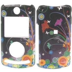 Wireless Emporium, Inc. Black w/Circles & Flowers Snap-On Protector Case Faceplate for LG Chocolate 3 VX8560