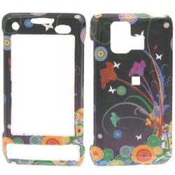 Wireless Emporium, Inc. Black w/Circles & Flowers Snap-On Protector Case Faceplate for LG Dare VX9700