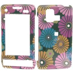 Wireless Emporium, Inc. Black w/Colorful Flowers Snap-On Protector Case Faceplate for LG Dare VX9700