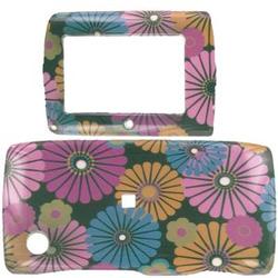 Wireless Emporium, Inc. Black w/Colorful Flowers Snap-On Protector Case Faceplate for Sidekick 2008