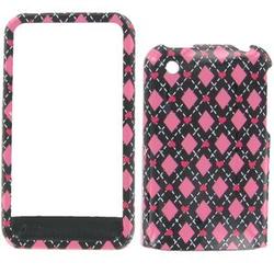 Wireless Emporium, Inc. Black w/Diamonds & Hearts Snap-On Protector Case Faceplate for Apple iPhone 3G