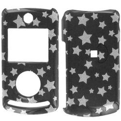 Wireless Emporium, Inc. Black w/Glitter Stars Snap-On Protector Case Faceplate for LG Chocolate 3 VX8560