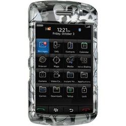 Wireless Emporium, Inc. Black w/Gray Skulls Snap-On Protector Case Faceplate for Blackberry Storm 9530