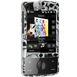Wireless Emporium, Inc. Black w/Gray Skulls Snap-On Protector Case Faceplate for HTC Touch Diamond CDMA