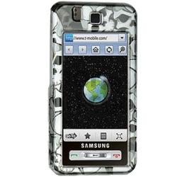 Wireless Emporium, Inc. Black w/Gray Skulls Snap-On Protector Case Faceplate for Samsung Behold T919