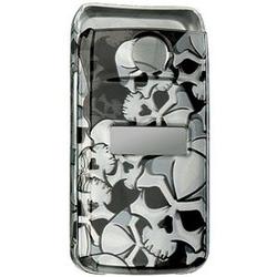 Wireless Emporium, Inc. Black w/Gray Skulls Snap-On Protector Case Faceplate for Sony Ericsson TM506