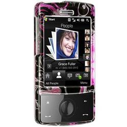 Wireless Emporium, Inc. Black w/Pink Butterflies & Flowers Snap-On Protector Case Faceplate for HTC Touch Diamond CDMA
