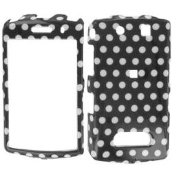 Wireless Emporium, Inc. Black w/White Polka Dots Snap-On Protector Case Faceplate for Blackberry Storm 9530