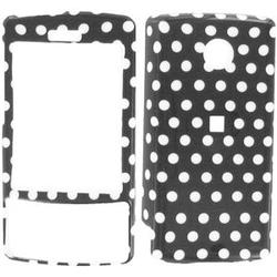 Wireless Emporium, Inc. Black w/White Polka Dots Snap-On Protector Case Faceplate for HTC Touch Diamond CDMA