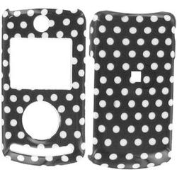Wireless Emporium, Inc. Black w/White Polka Dots Snap-On Protector Case Faceplate for LG Chocolate 3 VX8560