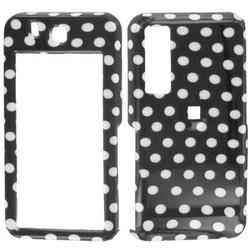 Wireless Emporium, Inc. Black w/White Polka Dots Snap-On Protector Case Faceplate for Samsung Behold T919