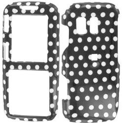 Wireless Emporium, Inc. Black w/White Polka Dots Snap-On Protector Case Faceplate for Samsung Rant SPH-M540