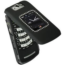Wireless Emporium, Inc. Bling Rubberized Snap-On Protector Case for Blackberry Pearl Flip 8220 (Black)