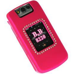 Wireless Emporium, Inc. Bling Rubberized Snap-On Protector Case for Blackberry Pearl Flip 8220 (Hot Pink)