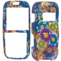 Wireless Emporium, Inc. Blue w/Flower Designs Snap-On Protector Case Faceplate for LG Rumor LX260