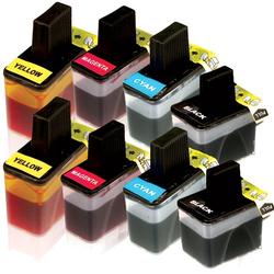 Eforcity Brother LC41 Compatible Ink Set (8 Pack ) LC41BK / LC41C / LC41M / LC41Y : Brother DCP-110c / DCP-31