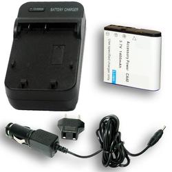 Accessory Power CASIO NP-40 / NP40DBA Equivalent OEM BC-30L Charger & Battery Combo for Exilim Digital Cameras