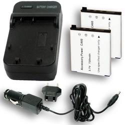 Accessory Power CASIO NP-60 Equivalent OEM BC-60L Charger & Battery 2-PK Combo for Exilim Digital Cameras