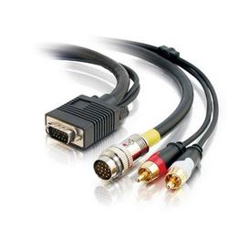 CABLES TO GO Cables To Go RapidRus Stereo Audio Cable - 1 x HD-15 - 2 x RCA - 1.5ft - Black