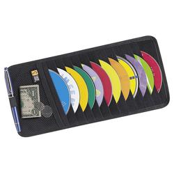 Case Logic 12 Capacity CD Visor - Slide Insert - Fabric - Black - 12 CD/DVD