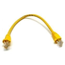 Generic Cat6 550Mhz Molded Ethernet Cable, Yellow, 1 ft.